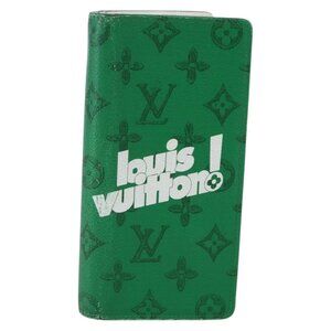 LOUIS VUITTON Monogram Everyday Portefeuille Brazza Green M80801 LV Auth 149234